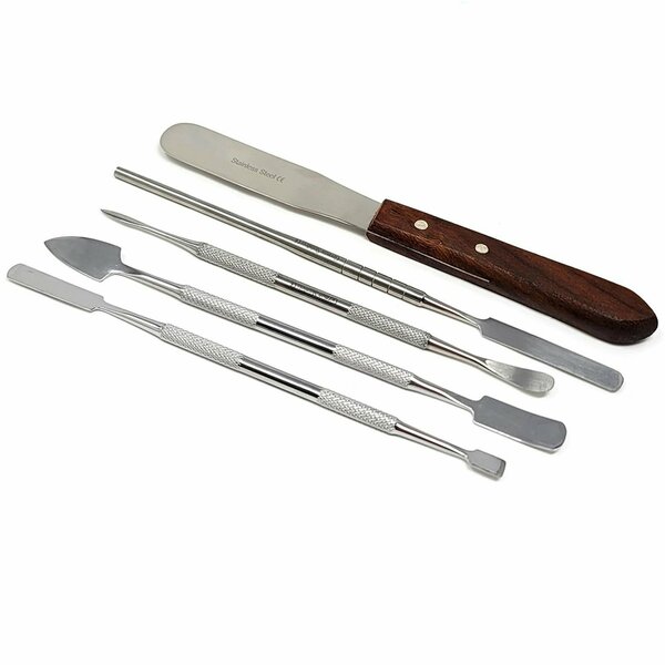 A2Z Scilab 5 Pcs Double Ended Stainless Steel Spatulas Pottery and Polymer Clay Tools A2Z-ZR950